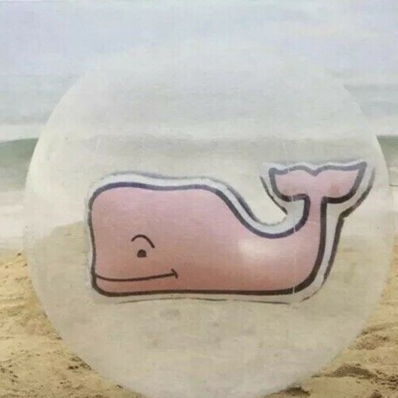 VINEYARD VINES 30" Pink Whale Inflatable Ball - Picture 1 of 4